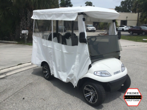 golf cart enclosure, advanced ev enclosure, golf cart rain enclosure