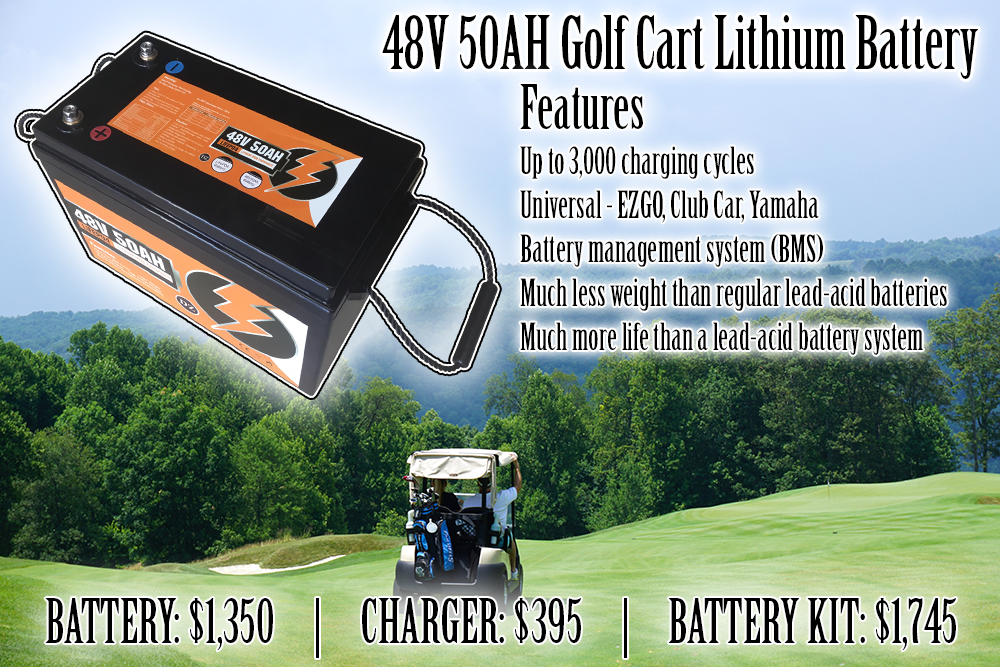 50AH Lithium Battery | 48V Golf Cart Lithium Battery