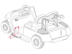 golf cart nerf bars, side nerf bars for golf cart, lifted golf cart